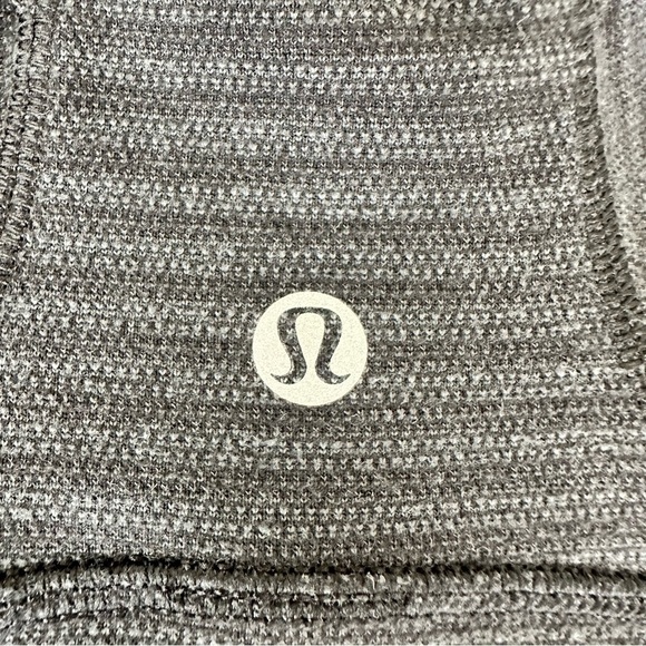 Lululemon stripe gray black pique Bhakti zip jacket asymmetric Luon 10 - Picture 14 of 17